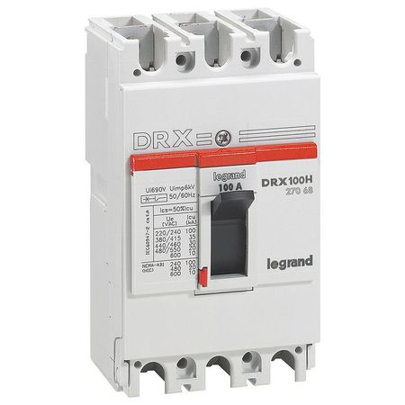 Силовой автомат Legrand DRX 125, термомагнитный, 36кА, 3P, 100А, 027068