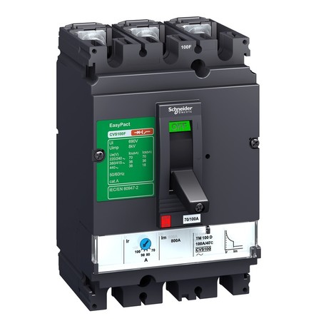 Силовой автомат Schneider Electric EasyPact CVS 16, TM-D, 25кА, 3P, 100А, LV510300