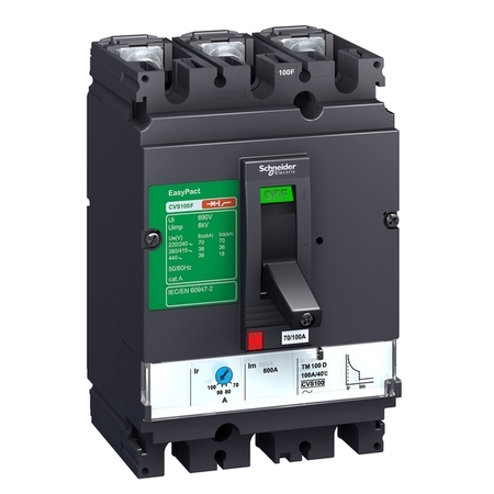 Силовой автомат Schneider Electric EasyPact CVS 16, TM-D, 36кА, 3P, 100А, LV510330