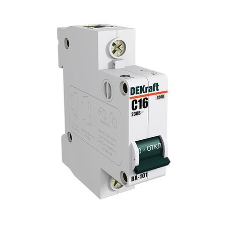 Автоматический выключатель DEKraft ВА-101 1P 6А (B) 4.5кА, 11004DEK