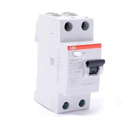 УЗО ABB F200AC 2P 40А, 30 мА ( AC ), F202 AC-40//0,03, 2CSF202001R1400