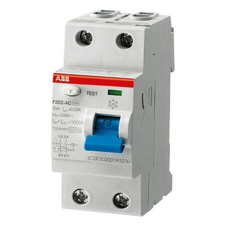 УЗО ABB F200AC 2P 40А, 100 мА ( AC ), F202 AC-40//0,1, 2CSF202001R2400
