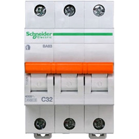 Автоматический выключатель Schneider Electric Домовой 3P 32А (C) 4.5кА, 11226