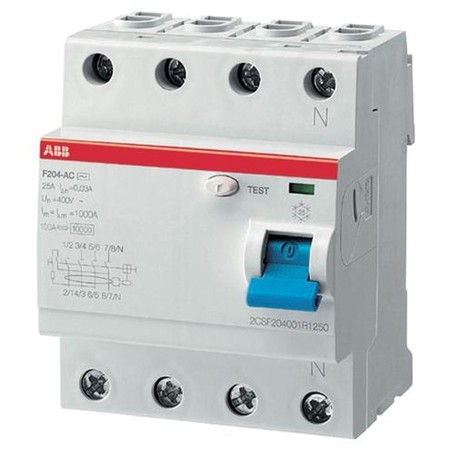 УЗО ABB F200A 4P 63А, 500 мА ( A ), F204 A-63//0,5, 2CSF204101R4630
