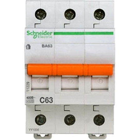 Автоматический выключатель Schneider Electric Домовой 3P 63А (C) 4.5кА, 11229