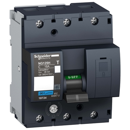 Автоматический выключатель Schneider Electric Acti9 3P 16А (C) 12кА, 18724