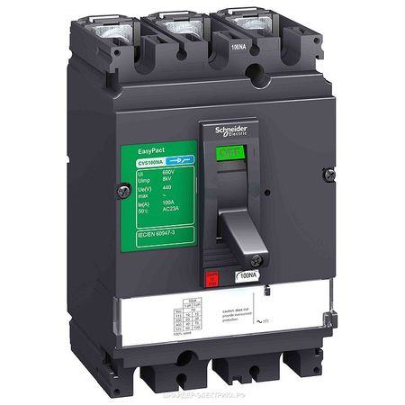 Силовой автомат Schneider Electric EasyPact CVS 100, TM-D, 25кА, 3P, 16А, LV510470