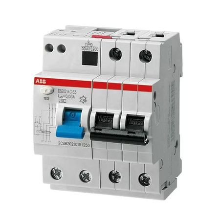 Дифавтомат ABB DS200 2P 16А ( C ) 6 кА, 30 мА ( AC ), DS202 AC-C16//0,03, 2CSR252001R1164