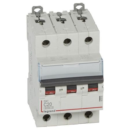 Автоматический выключатель Legrand DX³ 3P 20А (C) 10кА, 407860