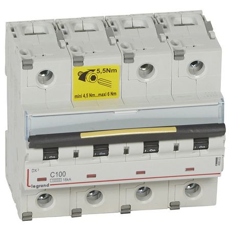 Автоматический выключатель Legrand DX³ 4P 100А (C) 16кА, 409363