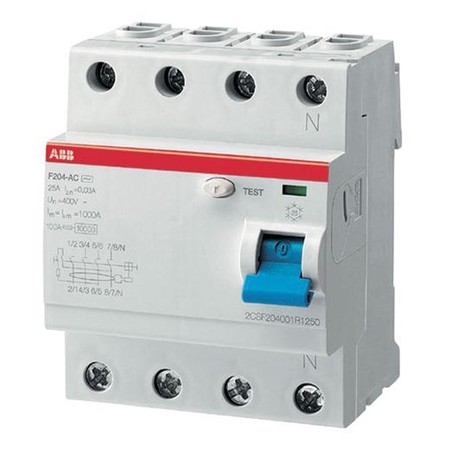 УЗО ABB F200AC 4P 100А, 100 мА ( AC ), F204 AC-100//0,1, 2CSF204001R2900