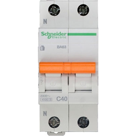 Автоматический выключатель Schneider Electric Домовой 1P+N 40А (C) 4.5кА, 11217