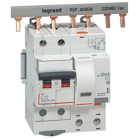 Дифавтомат Legrand DX³ 2P 10А (C) 10кА 30мА (AC), 411157