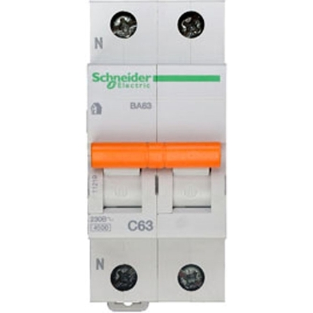 Автоматический выключатель Schneider Electric Домовой 1P+N 63А (C) 4.5кА, 11219