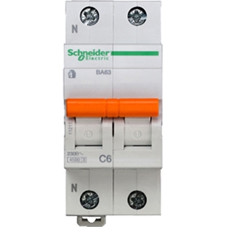 Автоматический выключатель Schneider Electric Домовой 1P+N 6А (C) 4.5кА, 11211