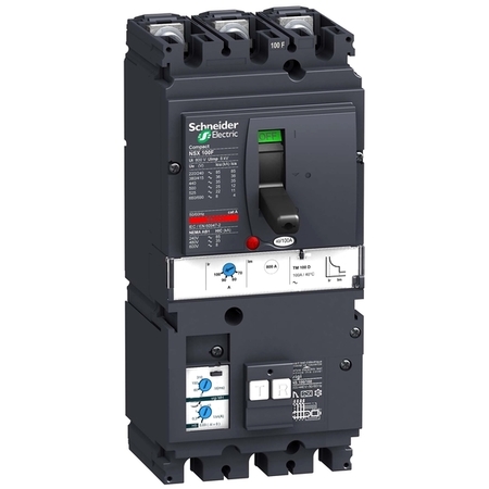 Силовой автомат Schneider Electric Compact NSX 100, TM-D, 25кА, 3P, 100А, LV429662