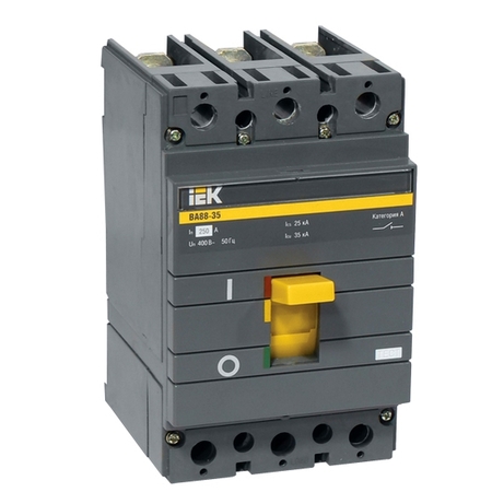Силовой автомат IEK ВА88 250, термомагнитный, 35кА, 3P, 250А, SVA30-3-0250