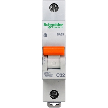 Автоматический выключатель Schneider Electric Домовой 1P 32А (C) 4.5кА, 11206
