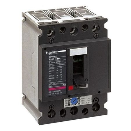 Силовой автомат Schneider Electric Compact NS 80, MA, 70кА, 3P, 25А, 28102