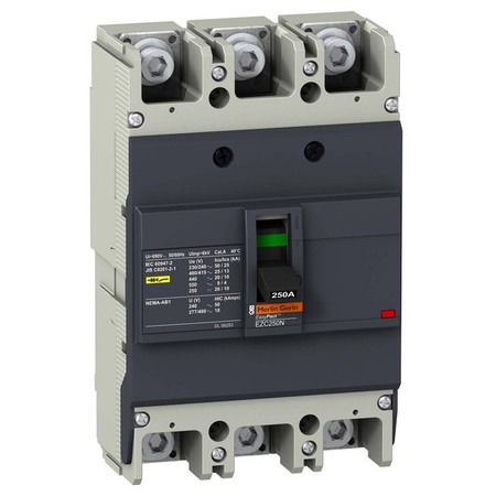 Силовой автомат Schneider Electric Easypact EZC 250, TM-D, 25кА, 3P, 175А, EZC250N3175