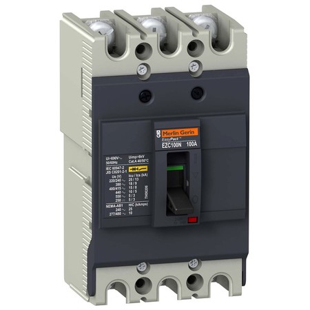 Силовой автомат Schneider Electric Easypact EZC 100, TM-D, 18кА, 3P, 16А, EZC100N3016
