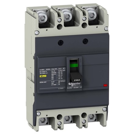 Силовой автомат Schneider Electric Easypact EZC 250, TM-D, 36кА, 3P, 100А, EZC250H3100