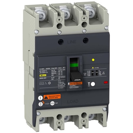 Силовой автомат Schneider Electric Easypact EZC 250, TM-D c диф защитой, 36кА, 3P, 63А, EZCV250H3063
