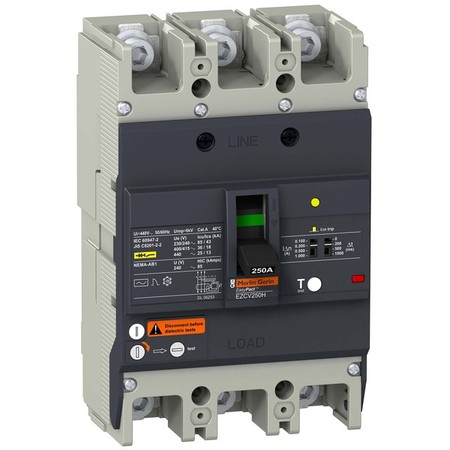 Силовой автомат Schneider Electric Easypact EZC 250, TM-D c диф защитой, 36кА, 3P, 200А, EZCV250H3200