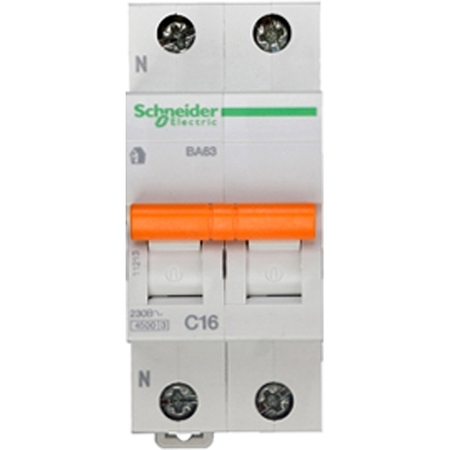 Автоматический выключатель Schneider Electric Домовой 1P+N 16А (C) 4.5кА, 11213