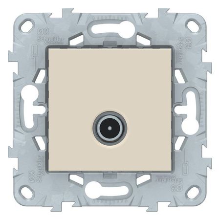 Розетка TV Schneider Electric UNICA NEW, оконечная, бежевый, NU546444