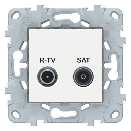 Розетка TV-FM-SAT Schneider Electric UNICA NEW, одиночная, белый, NU545418