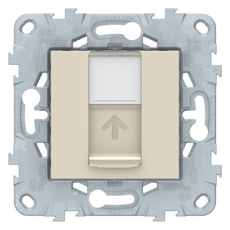 Розетка компьютерная 1xRJ45 Cat.5 Schneider Electric UNICA NEW, бежевый, NU541144