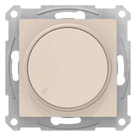 Светорегулятор поворотно-нажимной Schneider Electric ATLASDESIGN, 315 Вт, для LED 7-157 Вт/ВА, бежевый, ATN000234