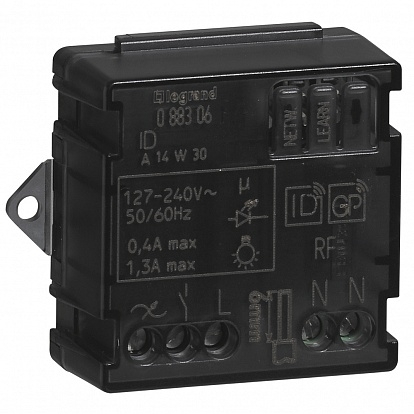 Legrand Zigbee Микромодуль выключателя с нейтралью. 1 канал, 300 Вт, 088306