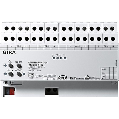 Универсальный диммер 4х 250 W KNX/EIB REG, 217400