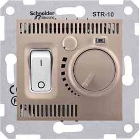 Термостат для теплого пола Schneider Electric SEDNA, с датчиком пола, титан, SDN6000368