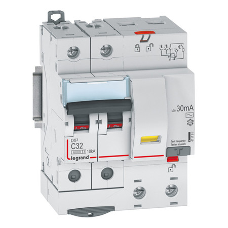 Дифавтомат Legrand DX³ 2P 32А (C) 6кА 30мА (AC), 411161