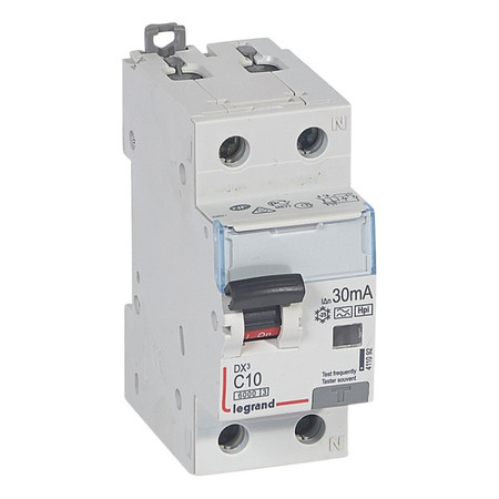 Дифавтомат Legrand DX³ 1P+N 10А (C) 6кА 30мА, 411092
