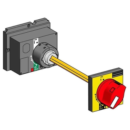 ВЫНОСНАЯ ПОВОРОТНАЯ РУКОЯТКА УПРАВЛЕНИЯ КРАСН/ЖЕЛТ., GV7AP02