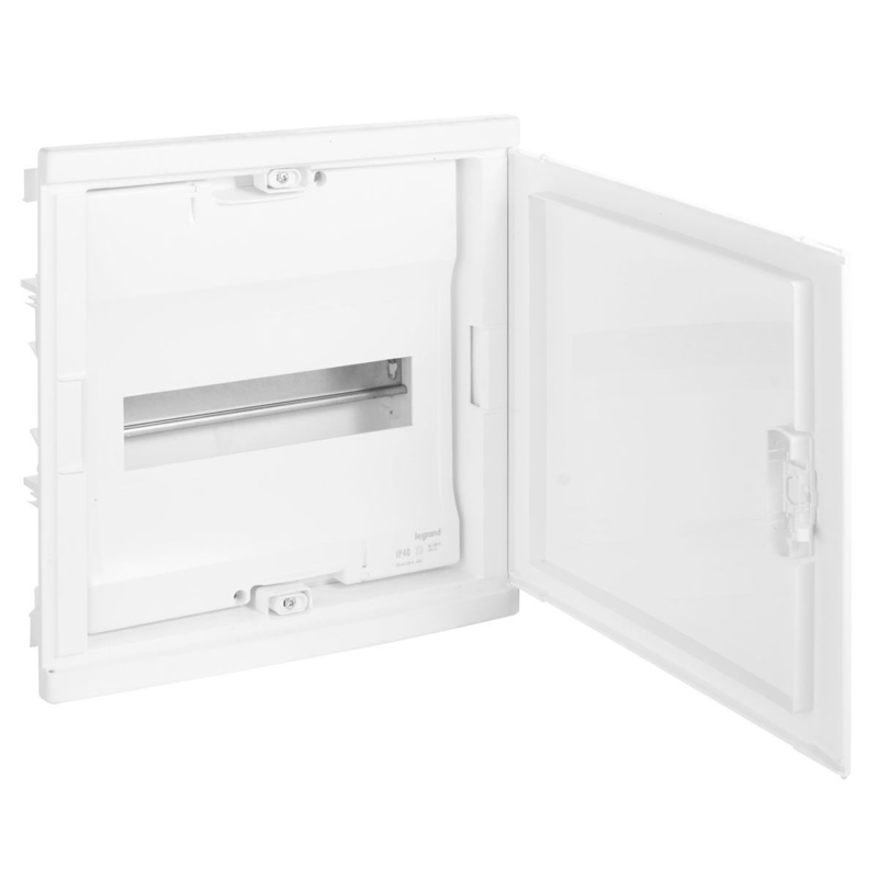 Распределительный шкаф Legrand Nedbox 12 + 2 мод., IP40, встраиваемый, пластик, бежевая дверь, с клеммами, 001411
