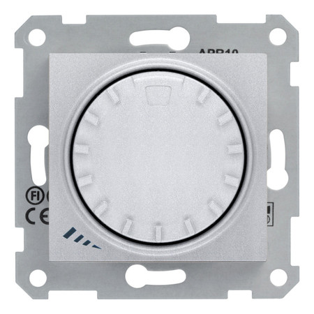 Светорегулятор поворотно-нажимной Schneider Electric SEDNA, 1000 Вт, алюминий, SDN2200960