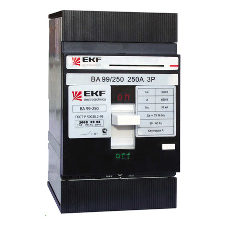 Силовой автомат EKF ВА-99C, 45кА, 3P, 125А, mccb99C-250-125