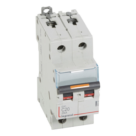 Автоматический выключатель Legrand DX³ 2P 20А (C) 25кА, 409769