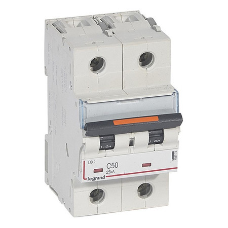 Автоматический выключатель Legrand DX³ 2P 50А (C) 25кА, 409773