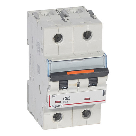 Автоматический выключатель Legrand DX³ 2P 63А (C) 25кА, 409774