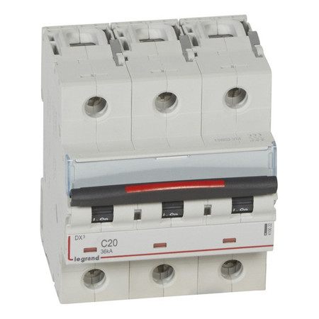 Автоматический выключатель Legrand DX³ 3P 20А (C) 36кА, 410022