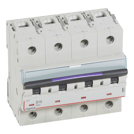 Автоматический выключатель Legrand DX³ 4P 16А (B) 50кА, 410122