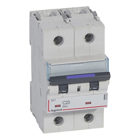 Автоматический выключатель Legrand DX³ 2P 20А (C) 50кА, 410149
