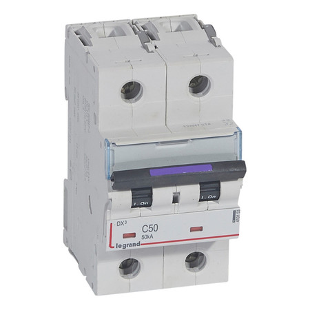 Автоматический выключатель Legrand DX³ 2P 50А (C) 50кА, 410153