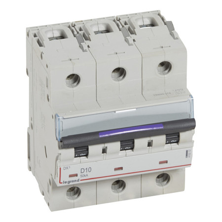 Автоматический выключатель Legrand DX³ 3P 10А (D) 50кА, 410212